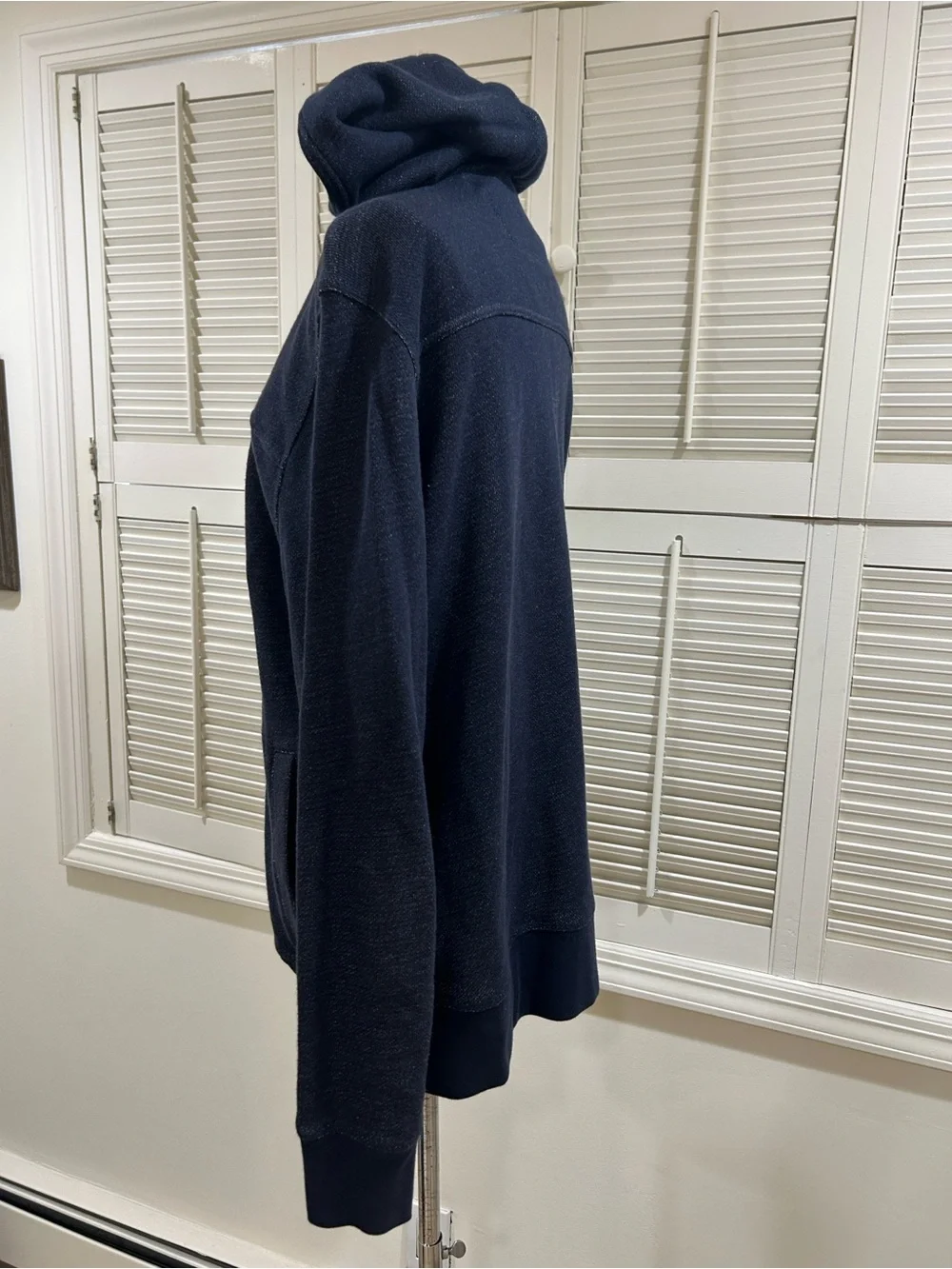 Banana Republic Men's Navy Hooded Zip Sweater
